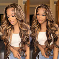 Perruque Lace Front sans colle 30 pouces, brun chocolat, 100% cheveux humains vierges double drawn, ondulations lâches, dentelle HD transparente brésilienne