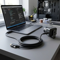 Kabel Data USB Type-C 10Gbps Braided Dual USB-C Pengisian Cepat dan Sinkronisasi 2m untuk Perangkat Seluler