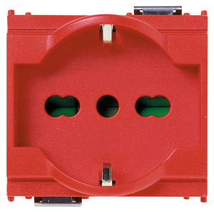 2P+T 16A <b>Universal</b> Red <b>Socket</b> 5.1x4.3x5.3 Cm For Electrical Outlet Use - Product Image 1