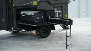 Conquer Falcon, Remolques de Viaje Ligeros Multifuncionales para RV, <span class=keywords><strong>Mini</strong></span> Casas Móviles, Autocaravanas, Caravanas, Equipo de Camping para RV de Aluminio de Fábrica - Product Image 6