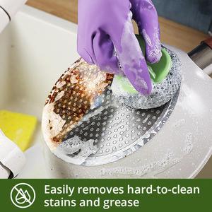 Non-Scratch Imitative Stainless Steel Scrubber <b>PET</b> Palm Scrub Kitchen Cleaning <b>Brush</b> Plastic Pot Dish <b>Brush</b> - Product Image 5