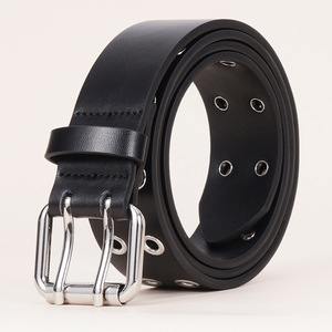 Cinturón de cuero estilo punk para <span class=keywords><strong>mujer</strong></span> con hebilla de doble punta, ojales metálicos de cobre, cinturón de cintura de alta calidad, estilo vintage para jeans - Product Image 3
