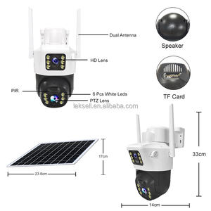 Cámara de Seguridad Solar WiFi PTZ de 8W y 4MP, Cámara de Vigilancia Exterior Inalámbrica V380 2K con Energía Solar y Batería - Product Image 2