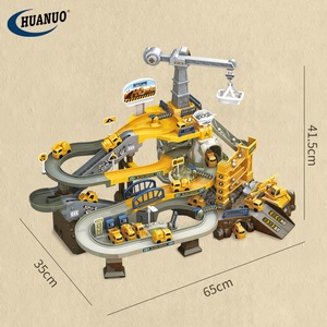 Parcheggio musicale nuova costruzione piste da corsa ingegneria in lega auto Go in salita giocattolo elettrico Tracking Set giocattoli per bambini