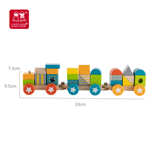 Nuovo Stile 2025: Set Educativo di Blocchi Animali per Bambini in Età Prescolare, Treno Impilabile in Legno per Bambini - Product Image 3