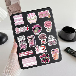 50 Pegatinas Divertidas de Monedas de Dólar con Dibujos Animados Rosas para Decorar Botellas y Laptops - Product Image 5