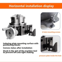 Accessoires pour machines-outils Tête d'indexation de table rotative inclinable universelle horizontale verticale de 4 pouces avec mandrin de 80mm