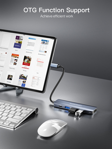 Hub USB 3.0 <span class=keywords><strong>TUTI</strong></span> 5-in-1 con HDTV 4K e PD100W, Splitter in Lega di Alluminio per Laptop con Docking Station Type-C, Disponibile - Product Image 6