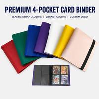 Carpeta Premium para Tarjetas con 4 Bolsillos, 20 Hojas, Capacidad para 360 Tarjetas, Álbum Coleccionable de Tarjetas Intercambiables de PP Impermeable, Personalizable con Marca