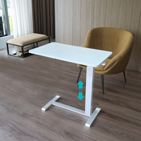 Tables basses latérales en fer réglables en hauteur pneumatiquement, style moderne et luxueux, avec roulettes cachées, pour bureau à domicile, canapé, pliables