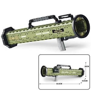 Reobrix 77027 M136-AT4 GUN, <span class=keywords><strong>Arma</strong></span> Militar, Bloques de Construcción de Bazuca, Serie de Morteros y Cañones, Juguetes de Armas Pesadas del Ejército de la Segunda Guerra Mundial para Niños - Product Image 1