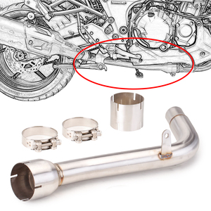Tuyau de raccordement intermédiaire du silencieux d'échappement pour <span class=keywords><strong>Kawasaki</strong></span> Versys <span class=keywords><strong>1000</strong></span> <span class=keywords><strong>SE</strong></span> KLZ1000 Versys1000 2019 2020 2021 - Product Image 4