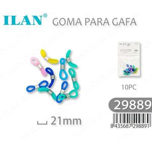 Gommini per occhiali Ilan 21mm colori assortiti 10 pezzi - Product Image 3
