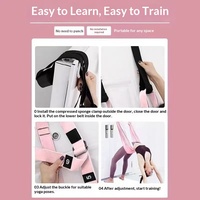 Hamac de yoga aérien en polycoton pour usage domestique, avec sangle d'inversion pour port de porte et bande de stretching, pour entraînement aux flexions arrière et avant