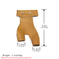 Gants d'arc traditionnels à 2 doigts Arbalètes pour gaucher Accessoires de tir à l'arc en plein air Chasse Tir Compatible Flèches à poulies