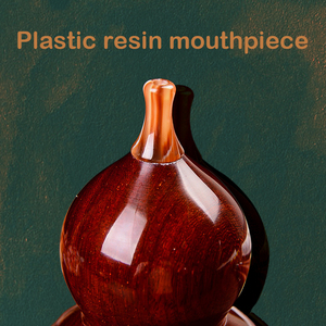 <span class=keywords><strong>Flauta</strong></span> de cucurbitáceas de doble vicio de tres tonos, patrón hecho a mano, instrumento tradicional chino Redwood <span class=keywords><strong>Hulusi</strong></span> - Product Image 5