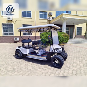 Voiturette de golf électrique blanche personnalisée 6 places, 3 rangées (avant/arrière), Buggy VIP, Navette touristique, pour événements et mariages, Huajia Hainan - Product Image 6