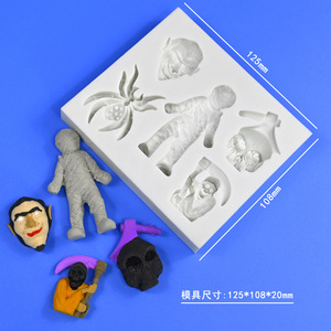 Molde <span class=keywords><strong>de</strong></span> Silicona para Fondant <span class=keywords><strong>de</strong></span> Halloween con Diseño <span class=keywords><strong>de</strong></span> Araña, Dedo Roto y Zombie, para <span class=keywords><strong>Pastel</strong></span> y Chocolate - Product Image 6