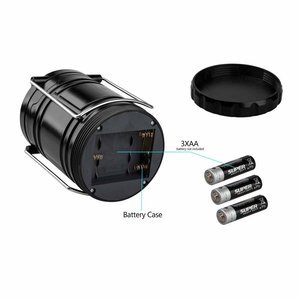 Độ sáng cao khẩn cấp Đèn pin ấm trắng ánh sáng treo ABS nhựa PC đen trắng sạc cắm trại dẫn đèn lồng - Product Image 4