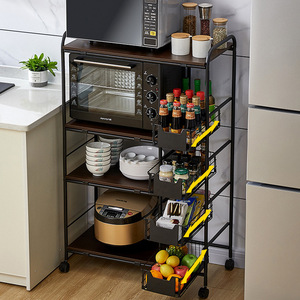 Support de rangement de cuisine mobile Organisateur roulant multifonctionnel pour un rangement peu encombrant - Product Image 2
