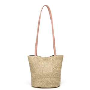 Delle donne Della Spiaggia Della Paglia Tessitura Secchi di Totes Della Borsa di <span class=keywords><strong>Estate</strong></span> Sacchetto di Spalla Tote - Product Image 3
