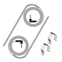 Sonde de température pour viande PT1000 PT100 RTD, sondes de température avec pinces compatibles avec les grills à granulés Pit Boss, fumoir, étanche, barbecue