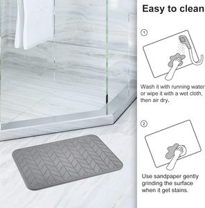 Tapis de bain antidérapant en pierre pour bébé, tapis de bain en terre de diatomée à séchage rapide pour salle de bain et comptoir de cuisine, tapis de séchage de vaisselle - Product Image 4