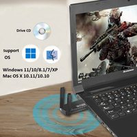 Tarjeta de red inalámbrica Gigabit, 1300mbps, 5g, Ordenador de doble banda, SIN controlador, Usb, receptor Wifi
