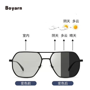 Boyarn Verano Venta caliente Hombres Personalidad Marco <span class=keywords><strong>de</strong></span> metal cuadrado <span class=keywords><strong>de</strong></span> gran tamaño Doble viga <span class=keywords><strong>Ciclismo</strong></span> Conducción Uv400 <span class=keywords><strong>Gafas</strong></span> <span class=keywords><strong>de</strong></span> <span class=keywords><strong>sol</strong></span> polarizadas - Product Image 5