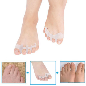 Séparateurs d'orteils en gel pour usage quotidien, 4 séparateurs d'orteils en silicone, <span class=keywords><strong>protection</strong></span> contre les ampoules - Product Image 1