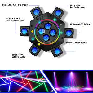 Directo de Fábrica, Luz Móvil Bee Eye de 150W para Discoteca y Fiestas, Láser con Efecto Strobe, 6 Brazos RGBW DMX512, Control por Sonido, IP20, para Bares, DJ y Conciertos - Product Image 2
