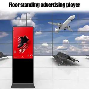 43 55 인치 실내 터치스크린 500cd 광도 안드로이드 디지털 방식으로 signage 미디어 플레이어 lcd 쇼핑 센터 광고 간이 건축물