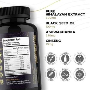 Shilajit Black Seed Oil Gummies Root Labs Halal Gmp Pure Himalayan Pure Shilajit Lions Mane Sea Moss Gold Gummies Ultima peak - Product Image 3