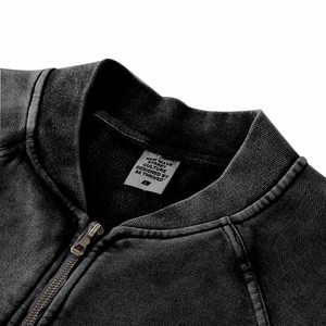 <span class=keywords><strong>Felpa</strong></span> con <span class=keywords><strong>cappuccio</strong></span> da <span class=keywords><strong>uomo</strong></span> con maniche Raglan in cotone francese Terry <span class=keywords><strong>senza</strong></span> <span class=keywords><strong>cappuccio</strong></span> con Logo personalizzato pesi massimi acido lavaggio a doppia Zip - Product Image 5