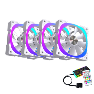 Lovingcool 120mm <span class=keywords><strong>RGB</strong></span> Hochgeschwindigkeits-Computer gehäuse lüfter <span class=keywords><strong>4</strong></span>-poliger <span class=keywords><strong>PWM</strong></span>-Luftkühl ventilator mit mehrfarbigen LED-Leuchten für Desktop-PCs - Product Image 1