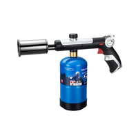 Chalumeau de cuisson multifonctionnel Debang à gaz propane, haute température, à un seul bouton, avec verrou de sécurité, pour foyer extérieur et allumage de cigarettes