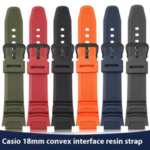 Bracelet de montre en silicone pour <span class=keywords><strong>Casio</strong></span> W-218H/<span class=keywords><strong>F</strong></span>-108 AE1200/1000/1300 Bracelet de montre de luxe respirant 18mm avec boucle - Product Image 6