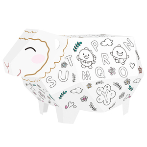 Animale del fumetto di Cartone Giocattolo FAI DA TE Giocattoli Da <span class=keywords><strong>Colorare</strong></span> Popolare Graffiti Animale Del Giocattolo di Carta - Product Image 1