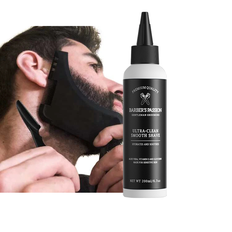 Частная торговая марка, Парикмахерская, успокаивает и увлажняет кожу, Органический Гель для бритья бороды, чистый увлажняющий