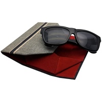 Vente en gros de lunettes carrées noires pliables coffret en verre étui rigide en cuir Pu lunettes de soleil emballage lunettes pliantes
