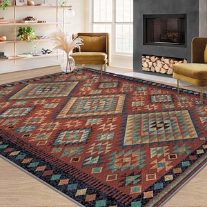 Vintage Persian Entrance <strong>Hall</strong> Door <strong>Mat</strong> - Durable, Stain-resistant, Easy to Clean - Crystal Fiber Carpet - Product Image 1