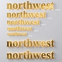 Letras 3D para Rótulos Comerciales, Logotipos para Interiores de Restaurantes, Tiendas, Letreros de Pared, Letras de Acero Inoxidable para Exteriores, Logotipos Metálicos Personalizados