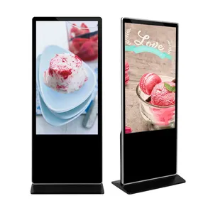 Panneau d'affichage Lcd d'intérieur personnalisé de 43 pouces, système windows 10, écran tactile, support de sol pour la publicité, kiosque, affichage numérique