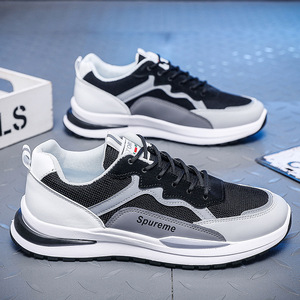 <span class=keywords><strong>Scarpe</strong></span> da uomo sportive estive Casual con superficie in Mesh traspirante e Forrest con suola spessa - Product Image 4