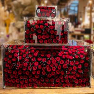 Fleur éternelle <span class=keywords><strong>Floyd</strong></span> Rose conservée dans une boîte cadeau en acrylique, ornement pour la fête des pères, la fête des mères, Thanksgiving, Halloween, plantes décoratives - Product Image 2