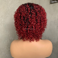 Perruques courtes JAMBALAYA en cheveux humains à 50 %, coupe pixie, noires ondulées, courtes et dégradées, pour femmes noires