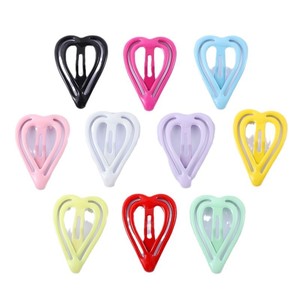 Clip à franges en forme de cœur de couleur bonbon, 5,5 cm, en résine plastique, pour femmes, usage quotidien - Product Image 5