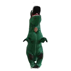 Wholesale custom halloween party cosplay t-rex mascot costume trex blow up suit inflatable t rex dinosaur costume for kids