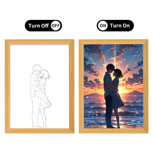 Giảm giá cung cấp tốt nhất-sellerslightweight A4 khung ảnh bán buôn LED ánh sáng bức tranh khung ảnh với ánh sáng LED - Product Image 3