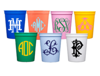 Gobelets de stade personnalisés réutilisables en plastique 12/16 oz pour mariages, avec logo